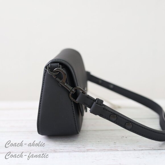 NWT Tory Burch Britten Matte Convertible Crossbody in Black - Picture 5 of 13